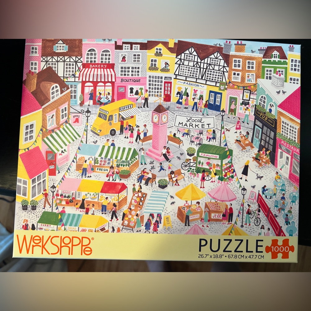 NWT Workshoppe Local Market 1000-Piece Puzzle. Sealed box- unopened.